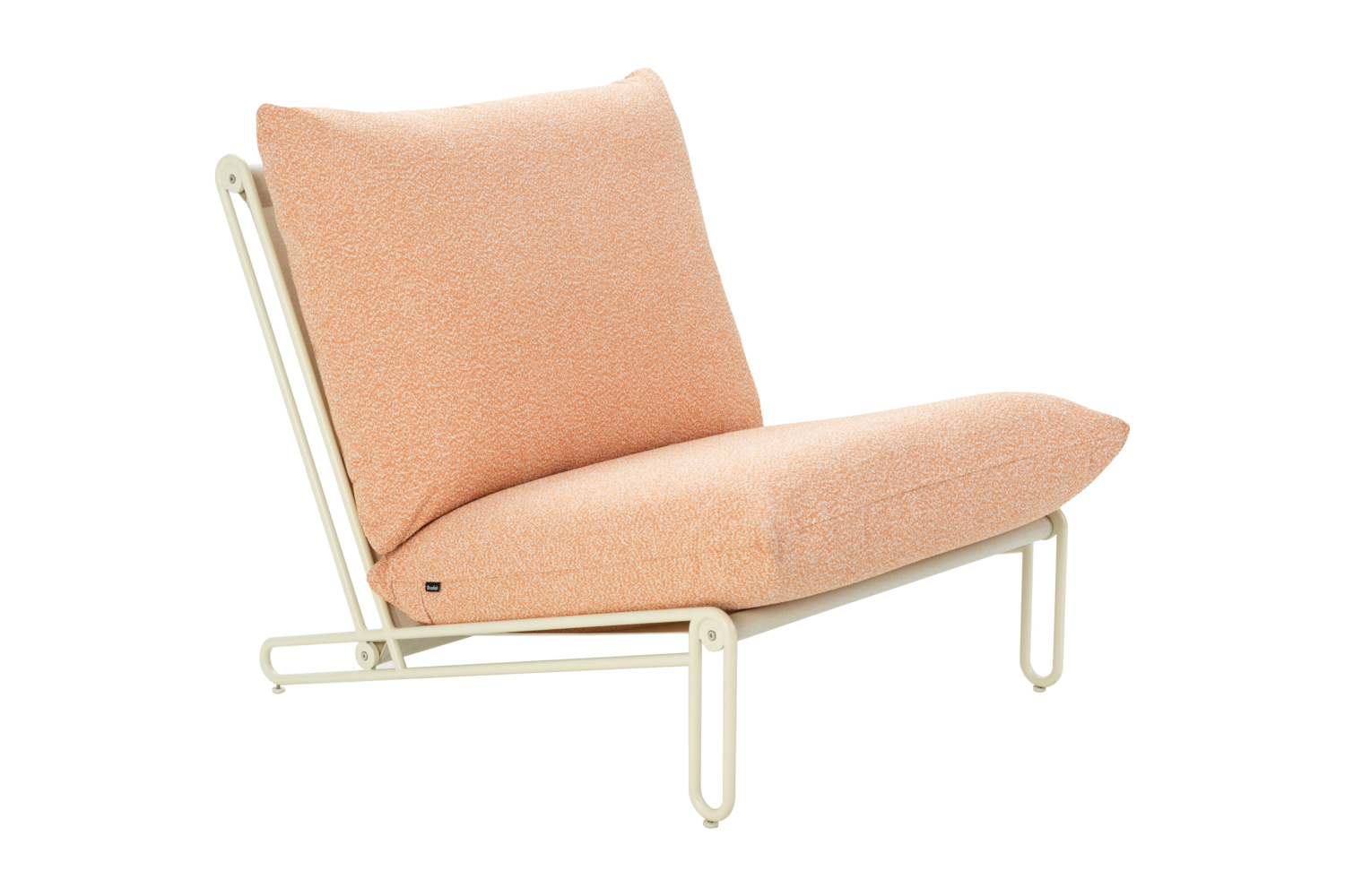 Blixt fauteuil lounge Pearl White/Teddy Orange