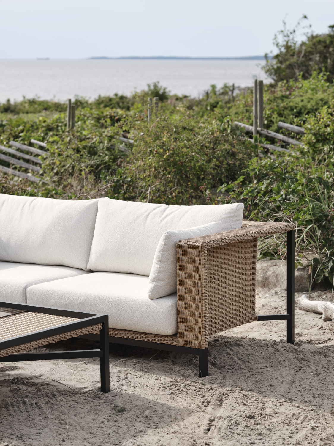 Shell Canapé 2,5 places Rustic/Teddy Rice