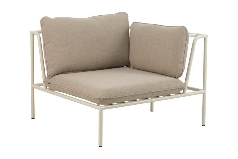 Collier angle Pearl White/Teddy Beige