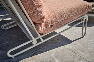 Blixt fauteuil lounge Pearl White/Teddy Orange