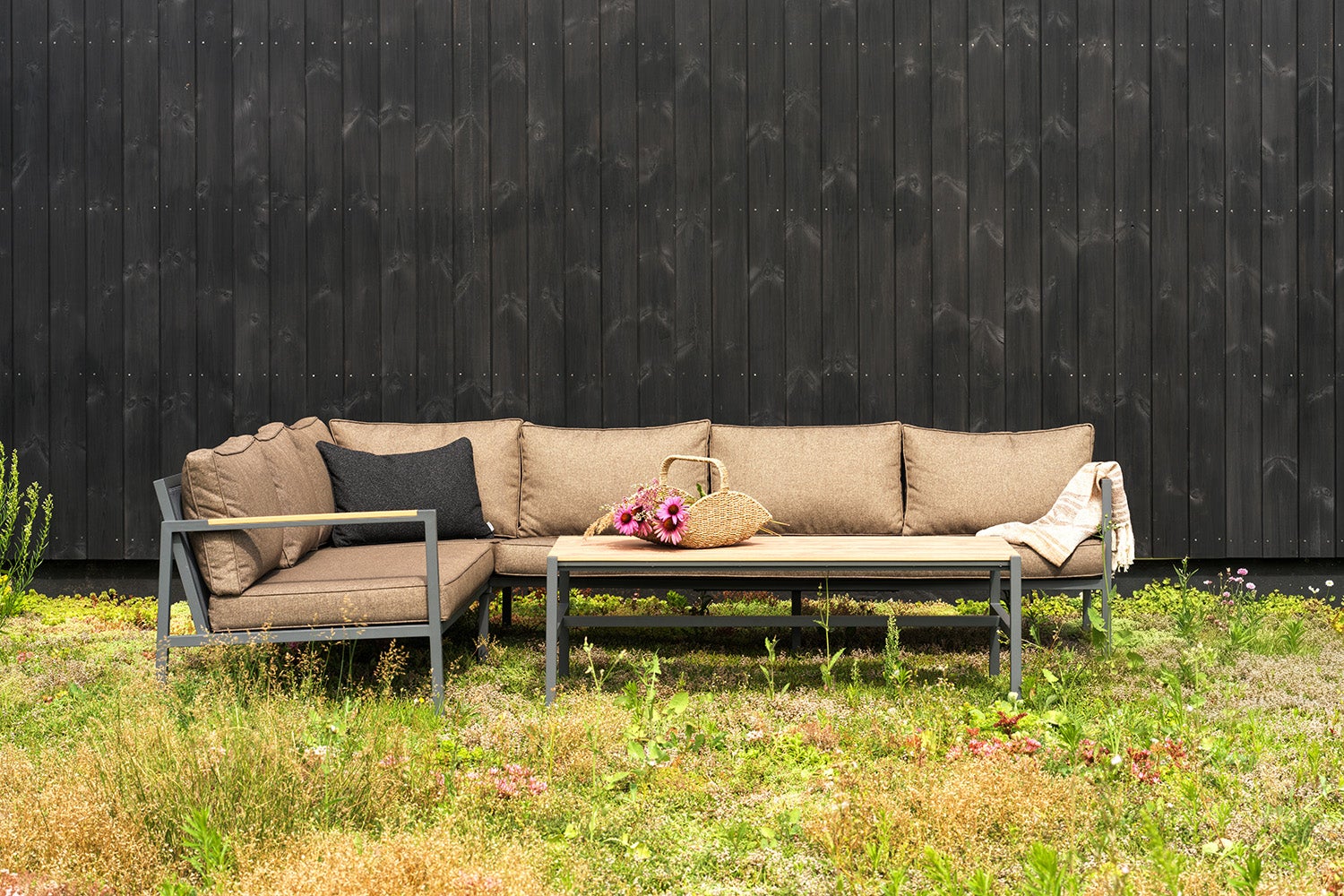 Cap salon de jardin Anthracite/Marron