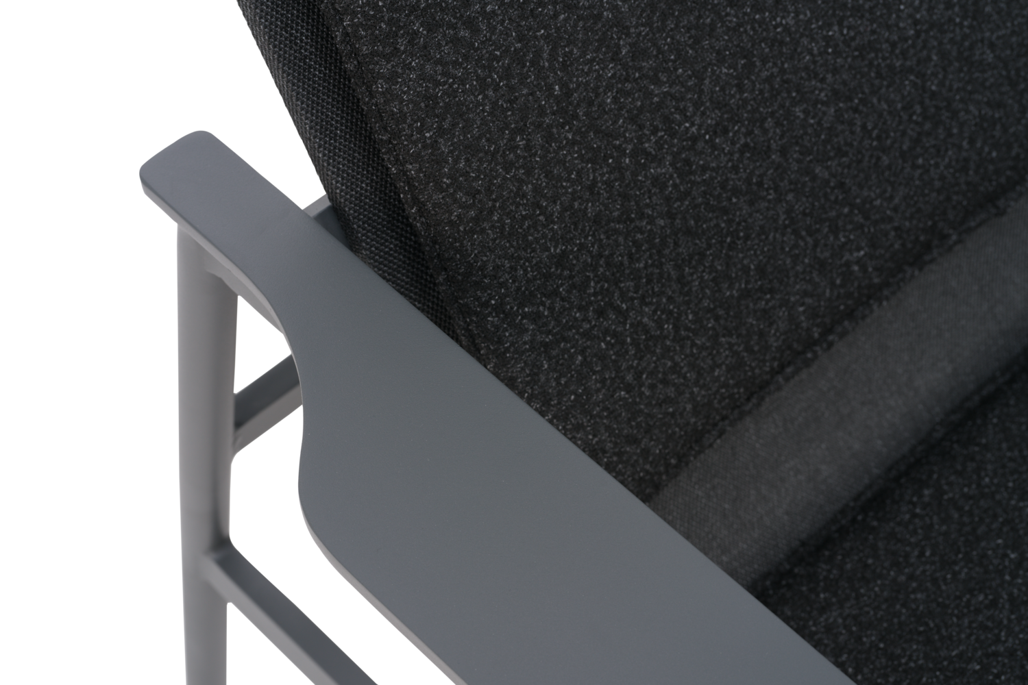 Soro fauteuil lounge Anthracite/Teddy Black