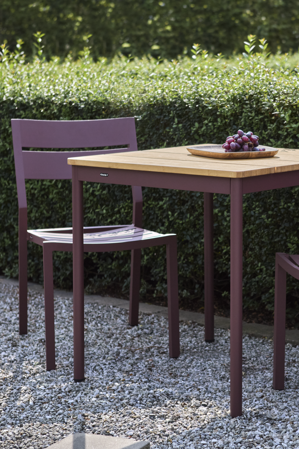 Nox table café Zin Red/Bamboo