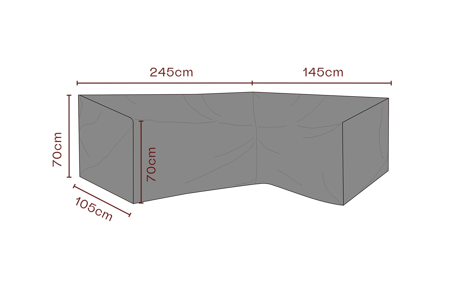 Cover canapé d’angle Black-Breathable