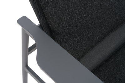 Soro fauteuil lounge Anthracite/Teddy Black