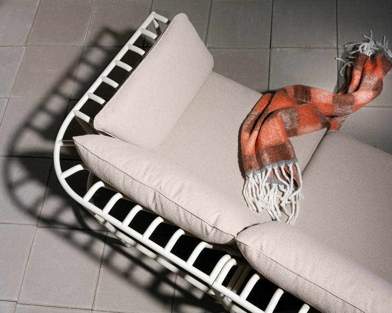 Collier angle Pearl White/Teddy Beige