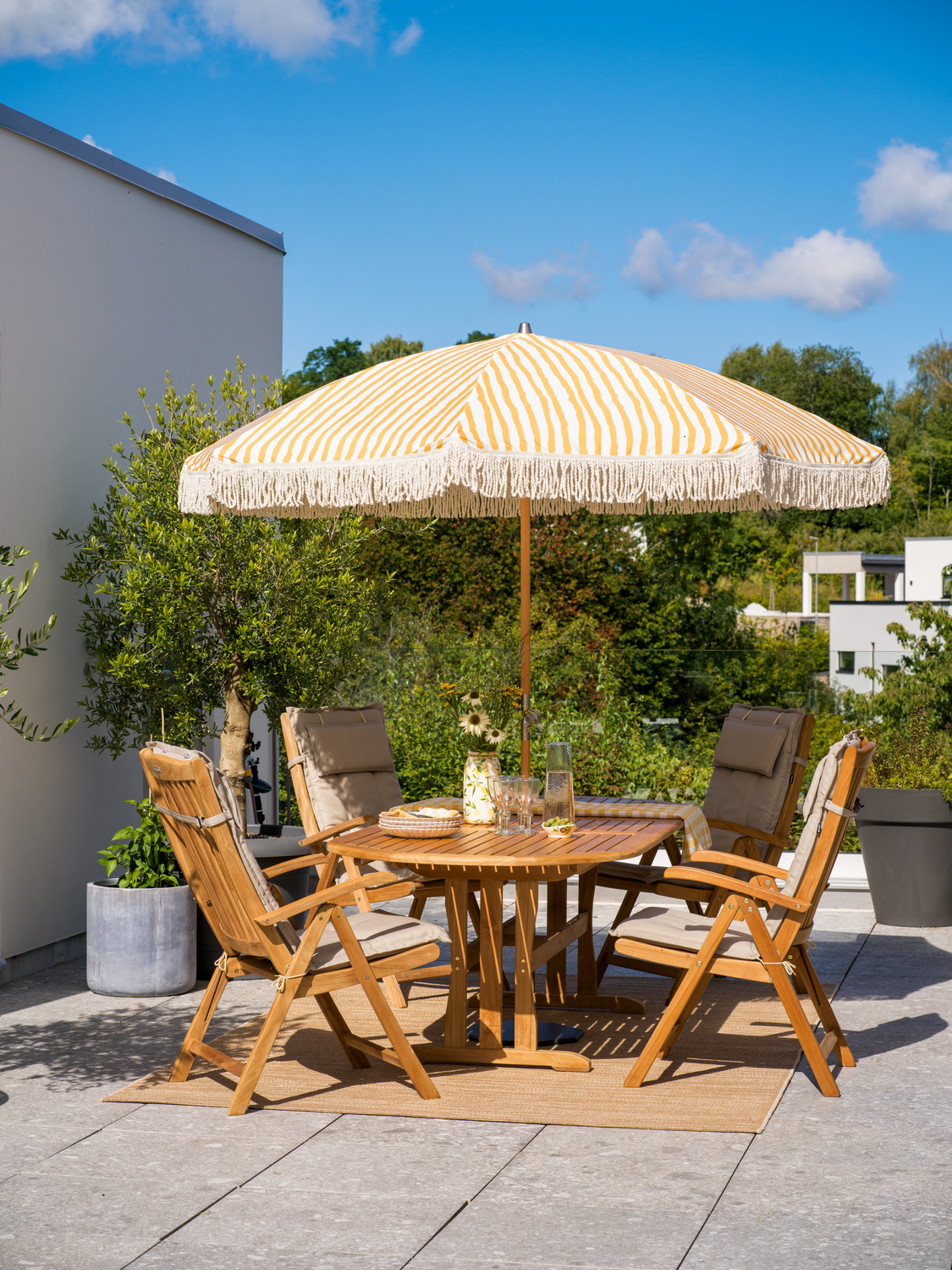 Gatsby parasol Yellow Stripe