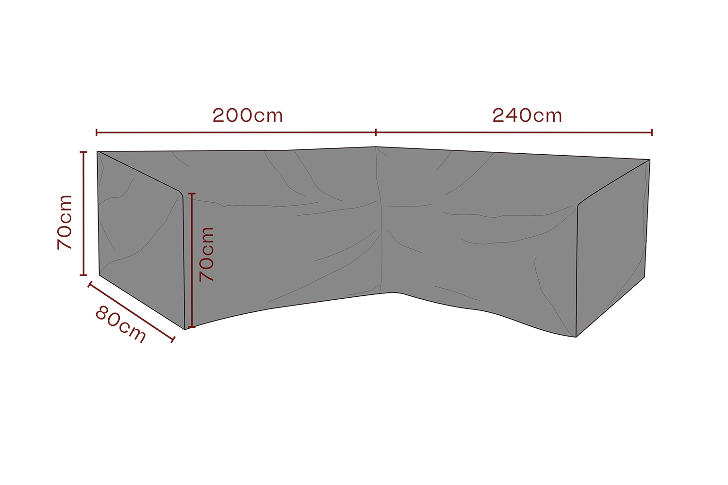 Cover canapé d’angle Black-Breathable