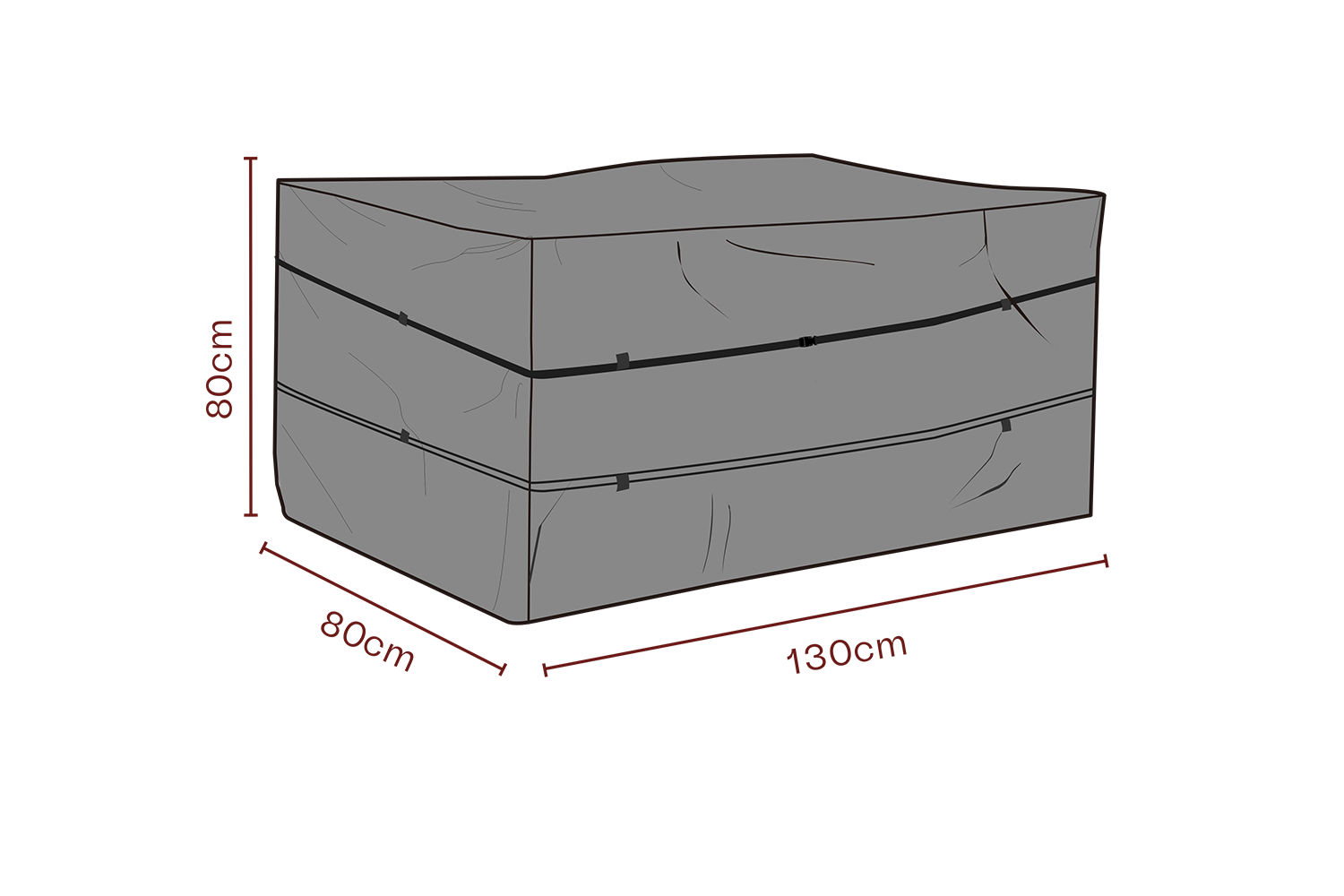 Cover coffre à coussins Black-Waterproof