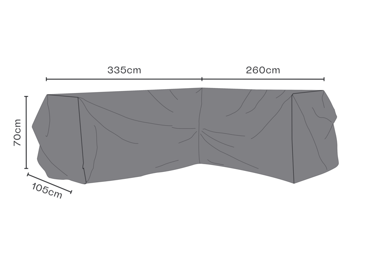 Cover canapé d’angle Black-Breathable