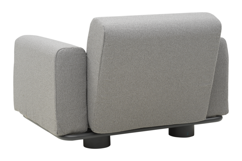 Bolster fauteuil Anthracite/Teddy Grey