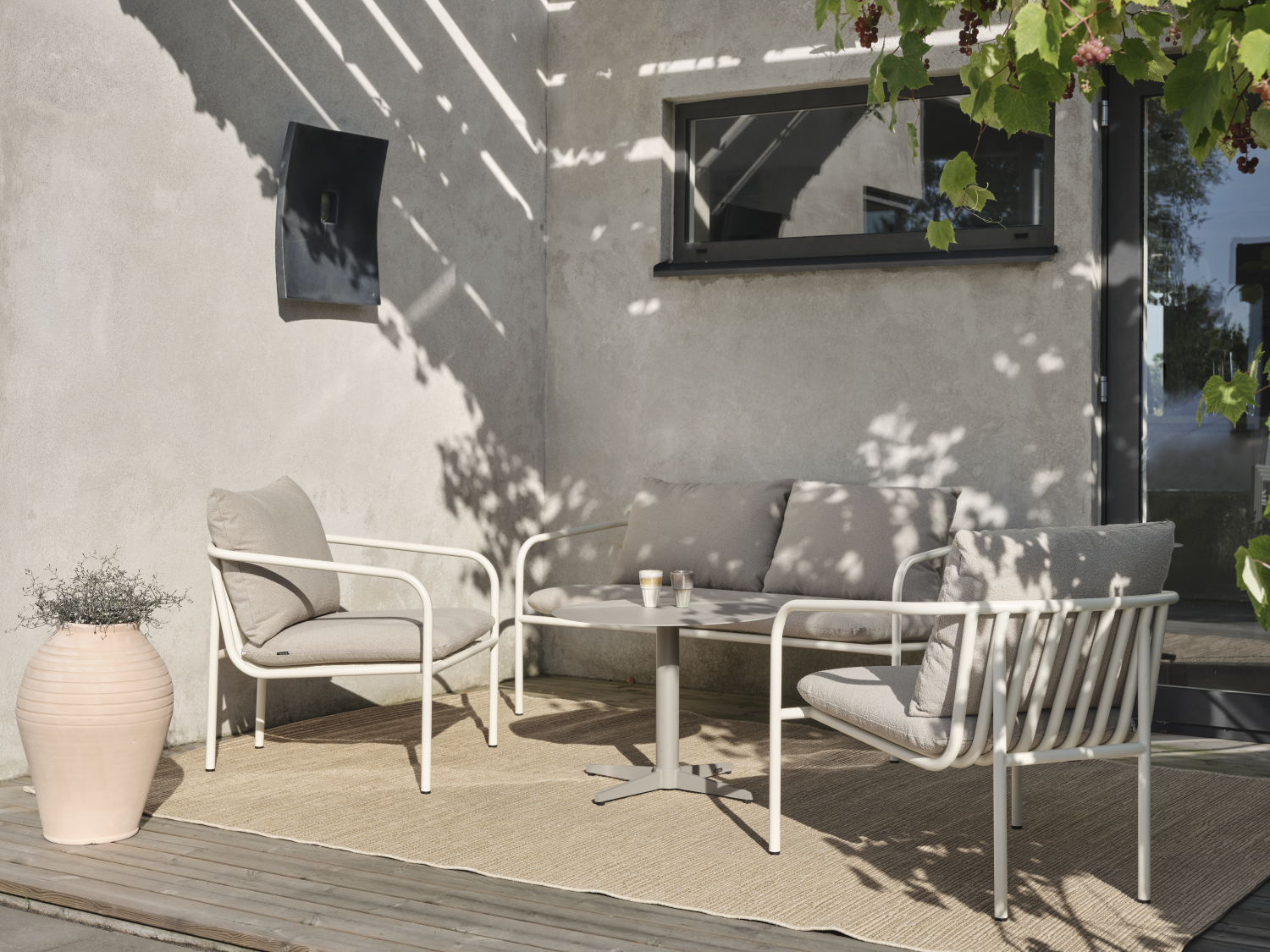 Bendt Canapé 2 places Pearl White/Teddy Beige