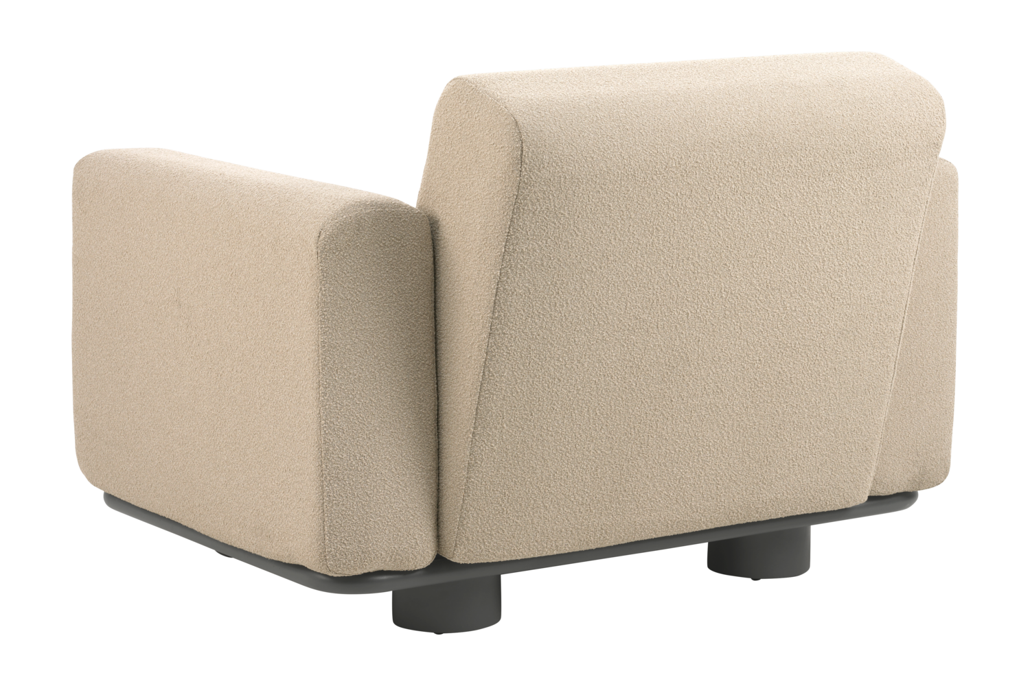 Bolster fauteuil Anthracite/Teddy Beige