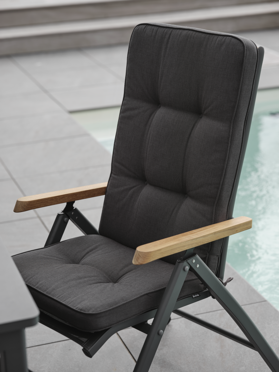 Andy fauteuil avec dossier réglable Anthracite/Anthracite