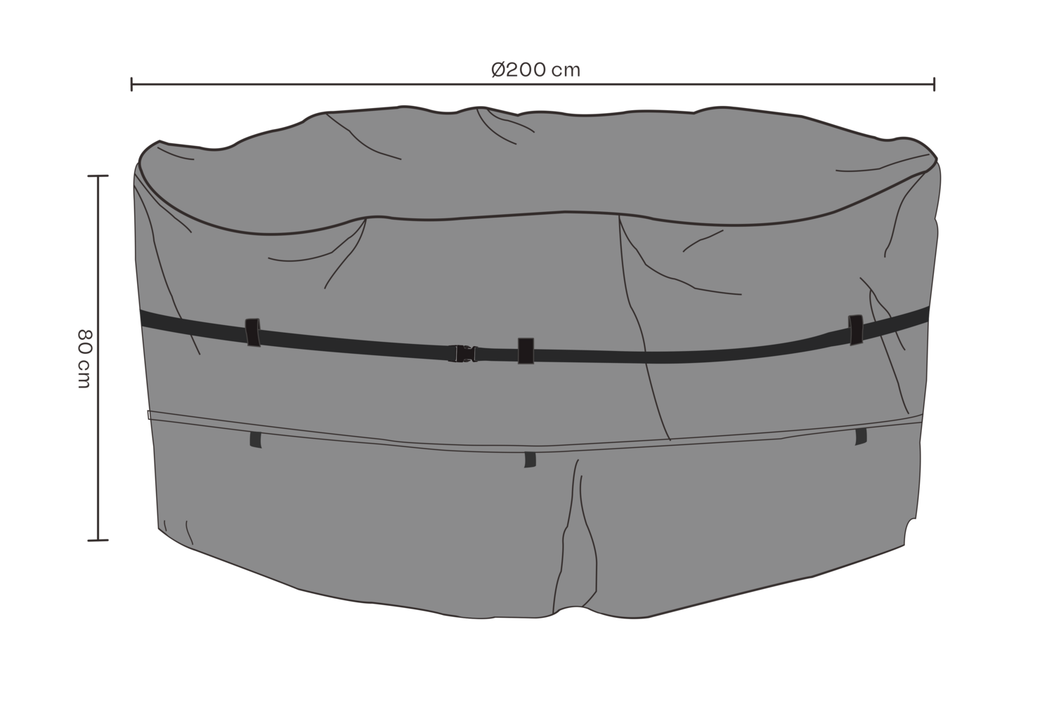 Cover ensemble salle à manger Black-Breathable