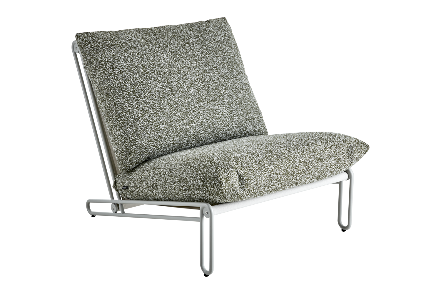 Blixt fauteuil lounge Light Grey/Teddy Verde