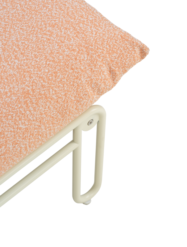 Blixt fauteuil lounge Pearl White/Teddy Orange
