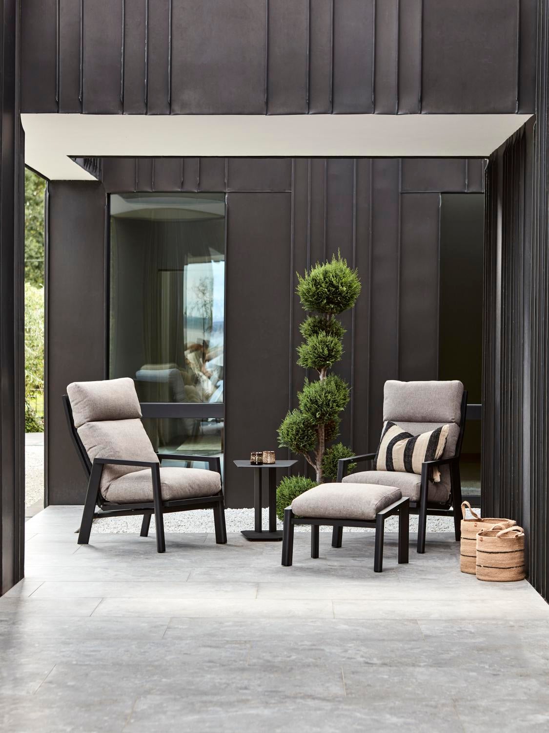 Slide fauteuil avec dossier réglable Black_Ash