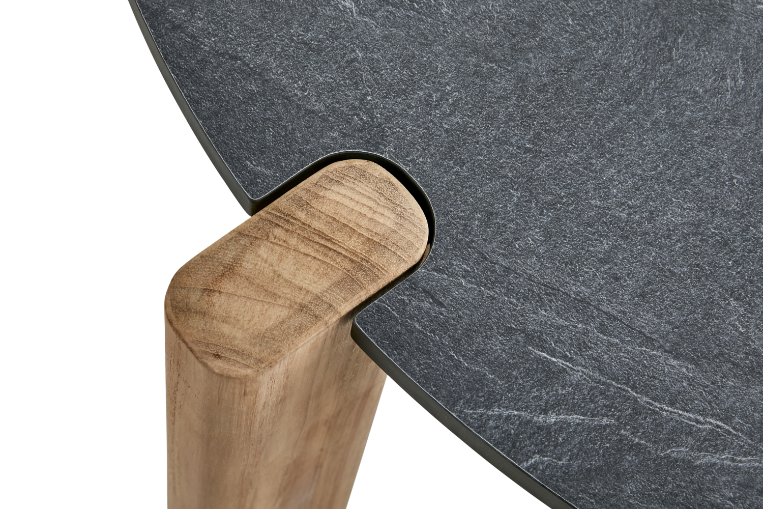 Domino table salon Antracit/Natur