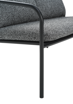 Bendt Canapé 2 places Noir/Teddy Ant