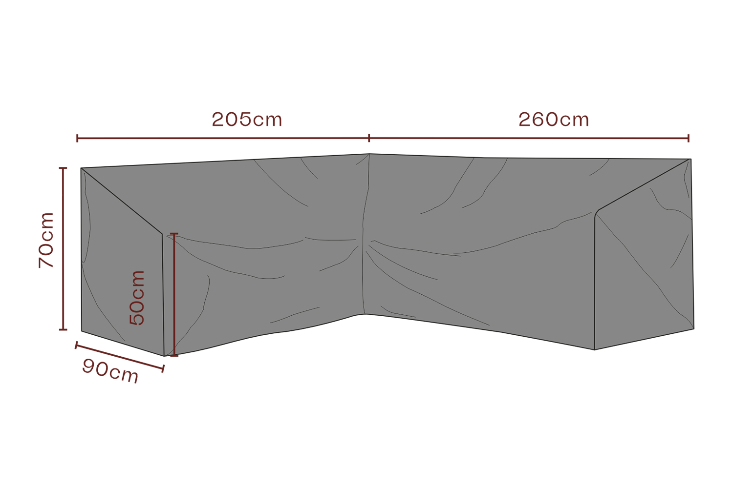 Cover canapé d’angle Black-Breathable