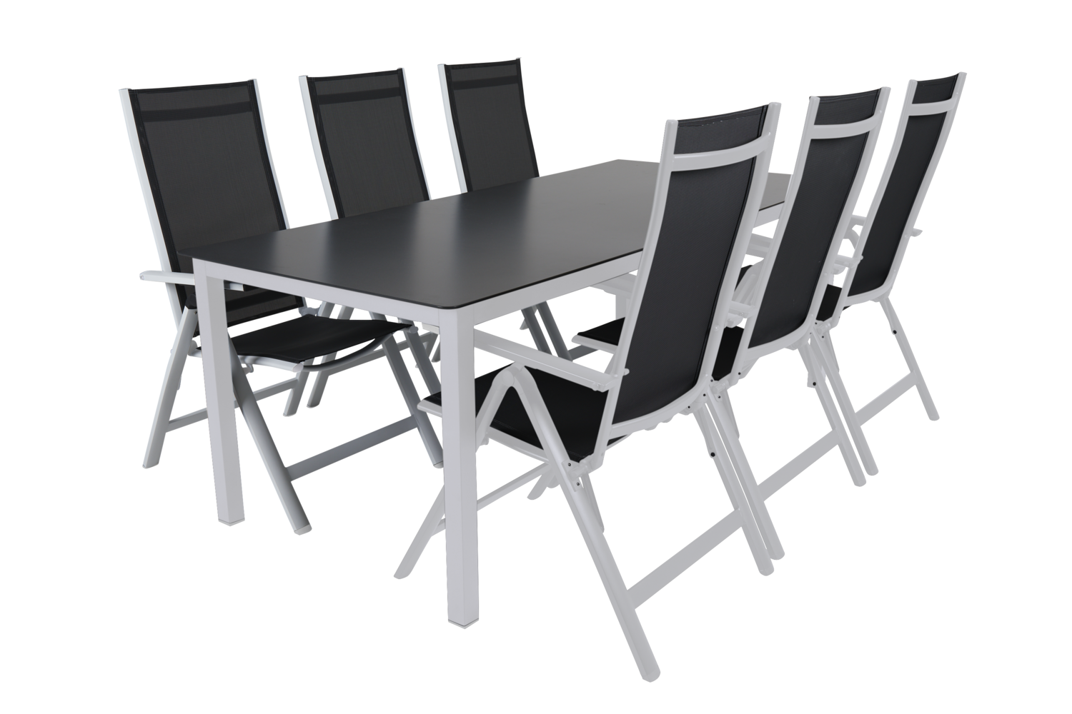 Rana fauteuil avec dossier réglable Blanc/noir