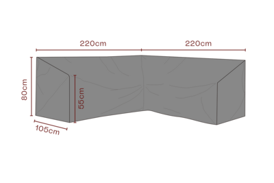 Cover canapé d’angle Noir