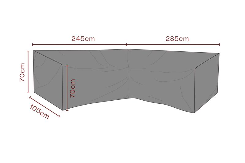 Cover canapé d’angle Noir