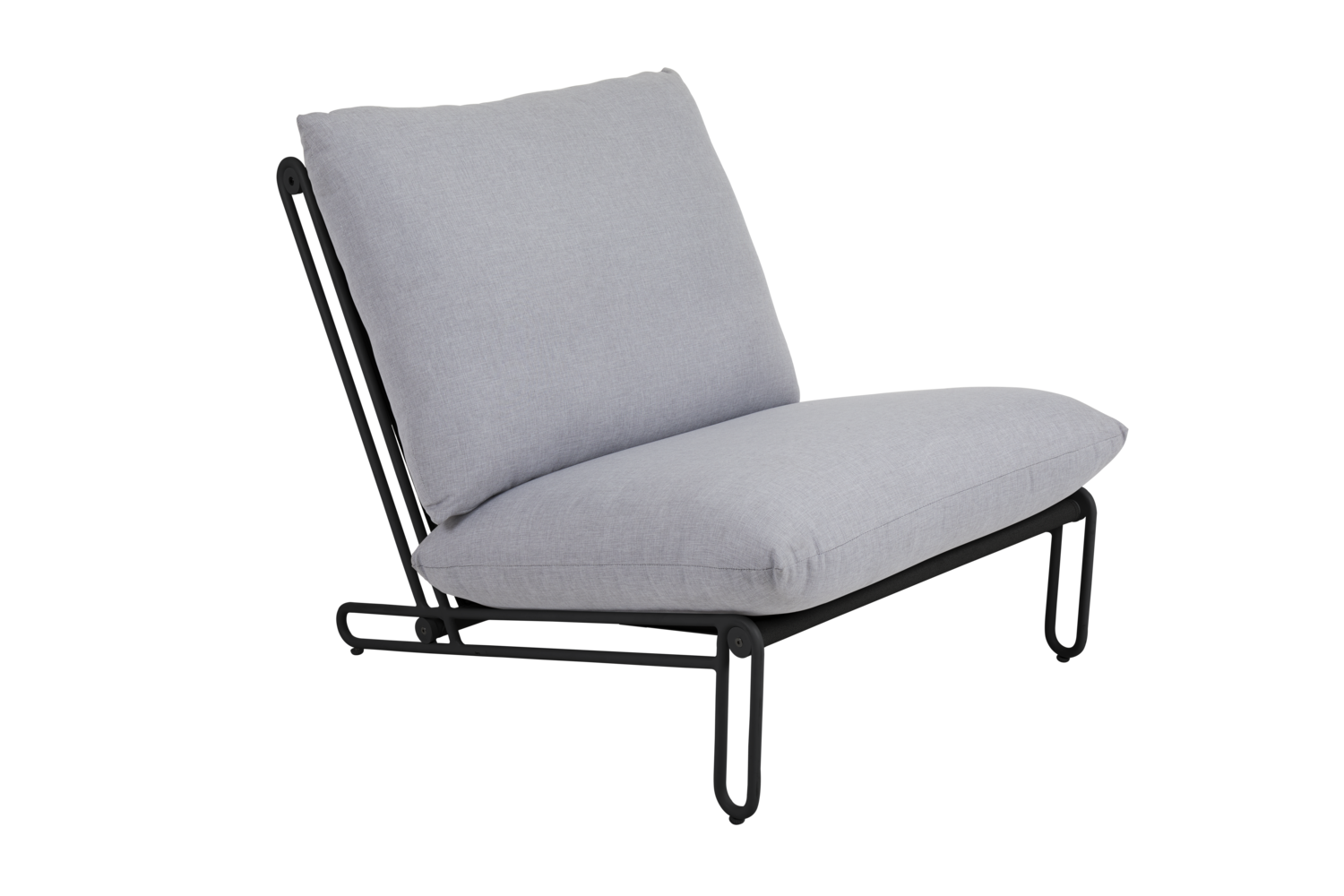 Blixt fauteuil lounge Noir/Sky Grey