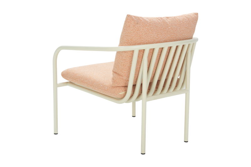 Bendt fauteuil Pearl White/Teddy Orange