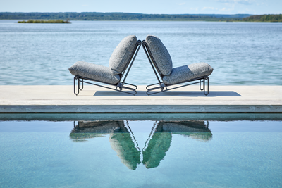 Blixt fauteuil lounge Noir/Teddy Ant