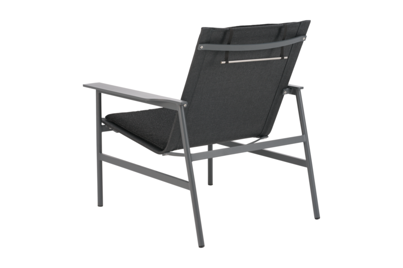 Soro fauteuil lounge Anthracite/Teddy Black