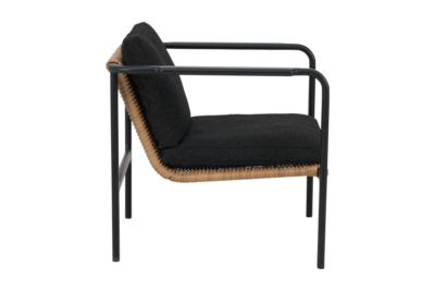 Motty fauteuil Noir/Teddy Black