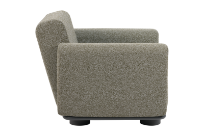 Bolster fauteuil Anthracite/Teddy Verde