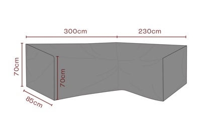 Cover canapé d’angle Noir