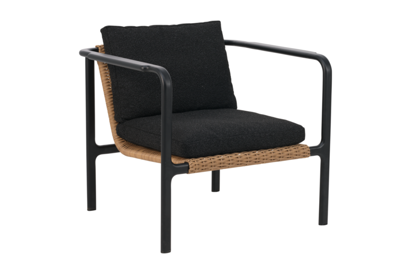 Motty fauteuil Noir/Teddy Black