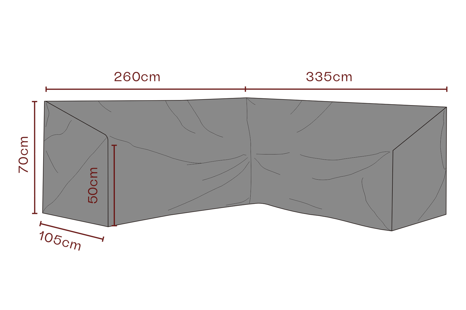 Cover canapé d’angle Black-Breathable