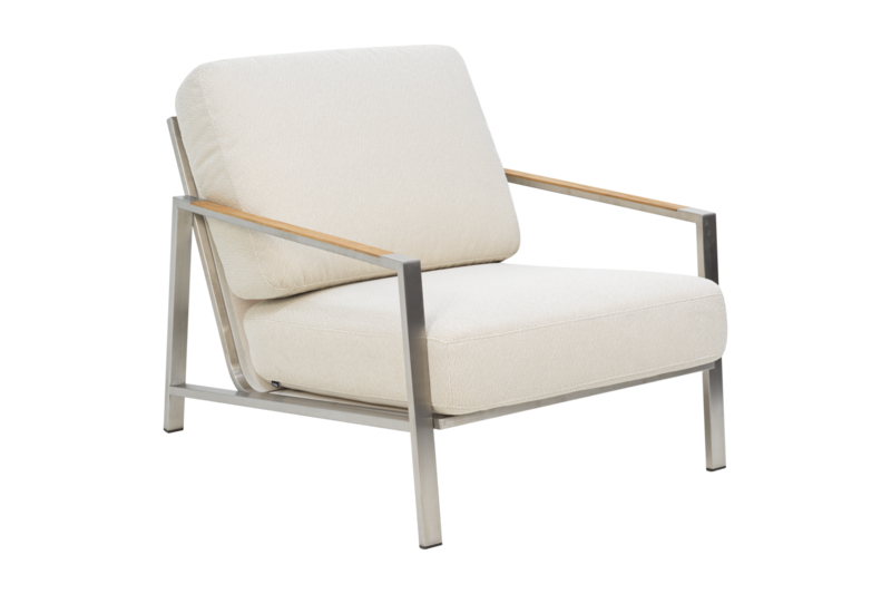 Naos fauteuil Stainless Steel/Dot Beige