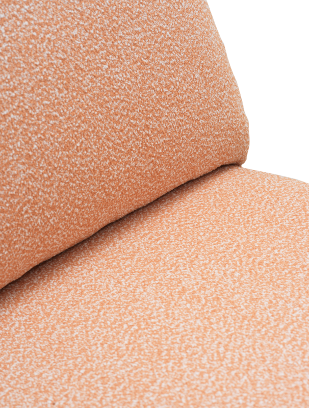 Blixt fauteuil lounge Pearl White/Teddy Orange