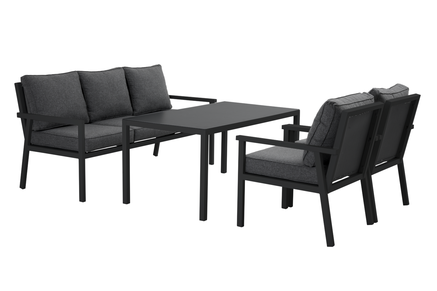 Rana salon de jardin Noir/Onyx