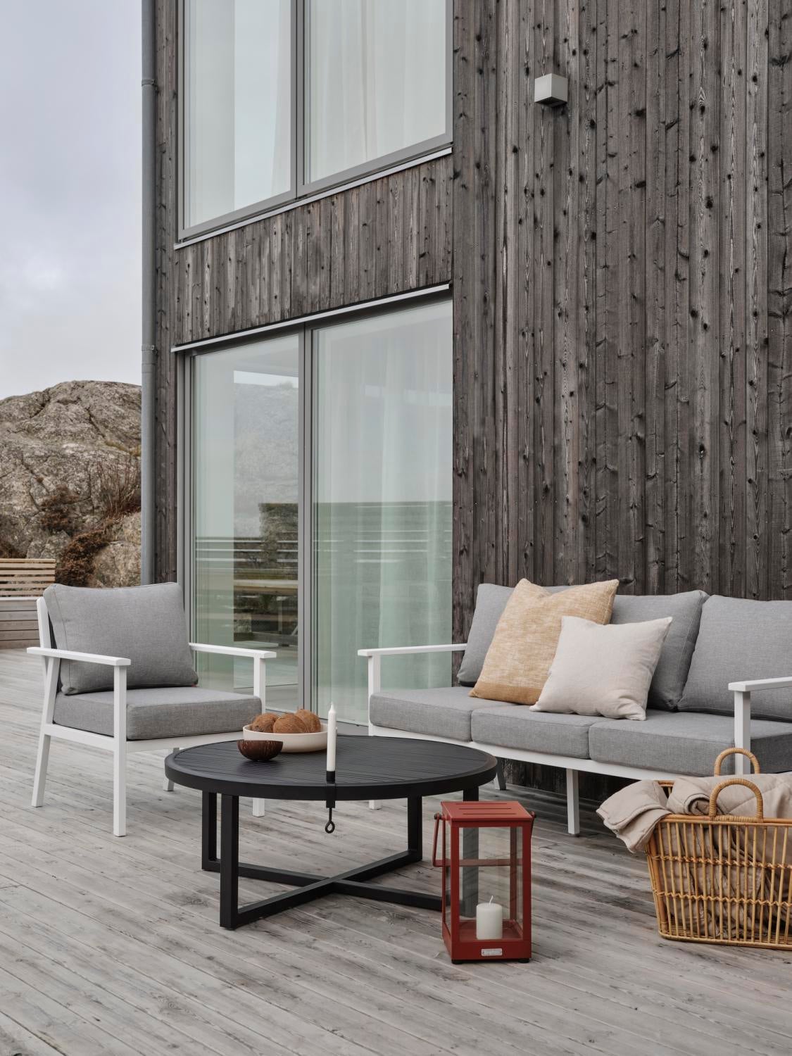 Samvaro High fauteuil Blanc/Pearl grey