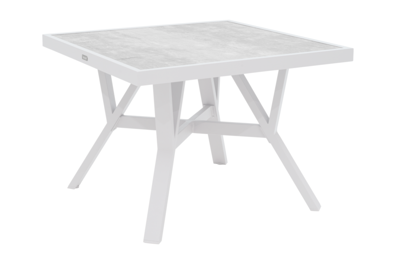 Samvaro High table salon Blanc/gris