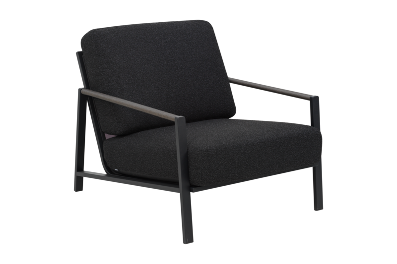 Lyra fauteuil Noir/Teddy Black