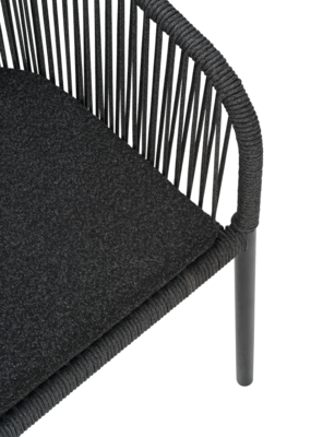 Delta fauteuil Noir/Teddy Black