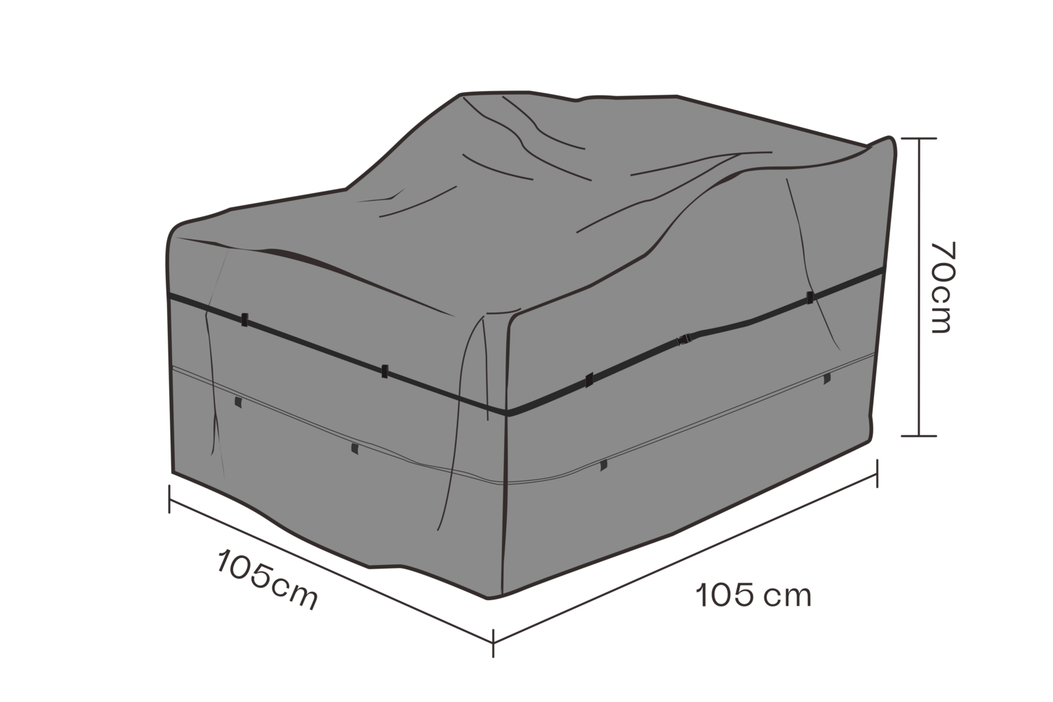 Cover fauteuil Black-Breathable