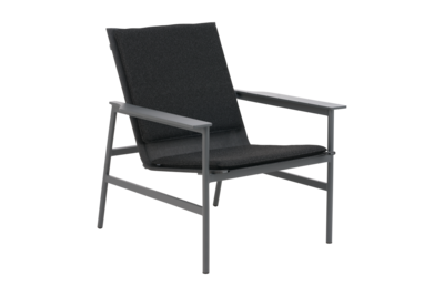 Soro fauteuil lounge Anthracite/Teddy Black
