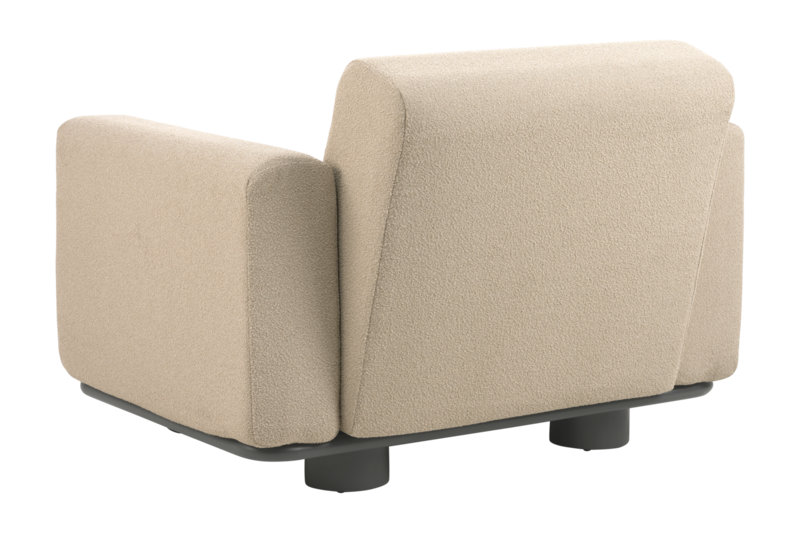 Bolster fauteuil Anthracite/Teddy Beige