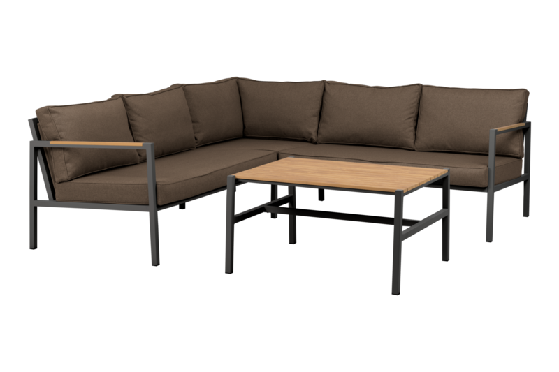 Cap salon de jardin Anthracite/Marron