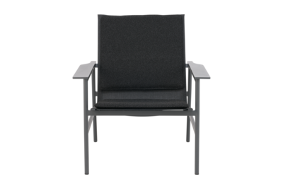 Soro fauteuil lounge Anthracite/Teddy Black