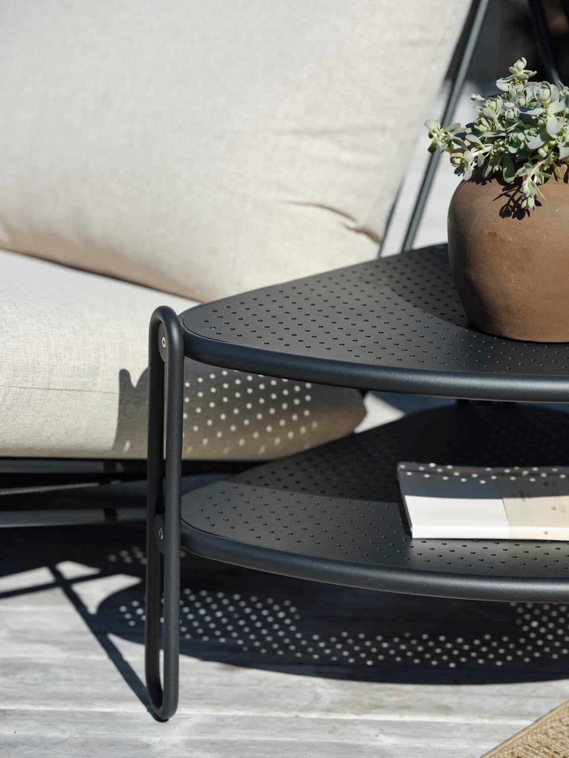 Blixt fauteuil lounge Noir/Cley beige